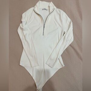Abercrombie & Fitch Long Sleeve Zip Bodysuit